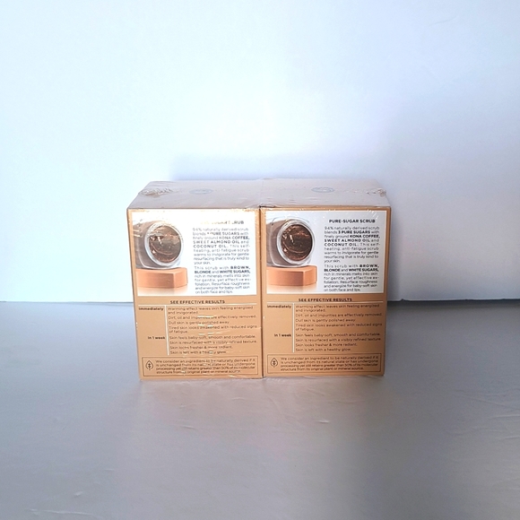 LOT OF 2- L’Oreal Pure Sugar Scrub Resurface & Energize 3 Pure Sugars & Coffee - Picture 3 of 5